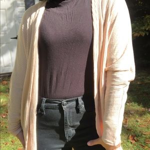 Beige Bat Wing Cardigan